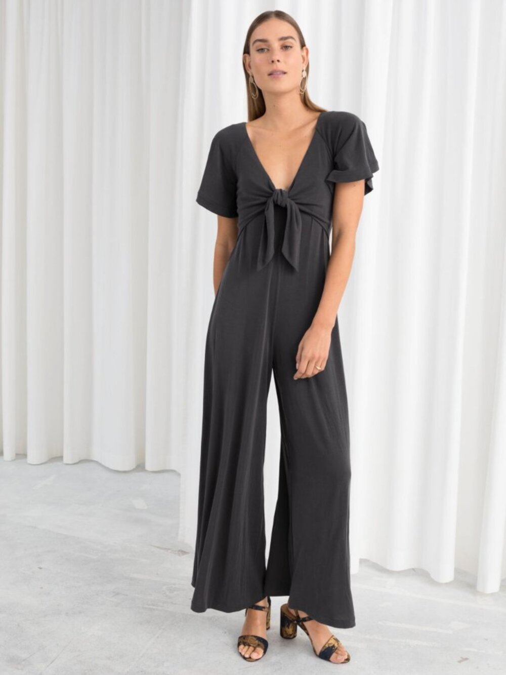 & Other Stories "Tie Up Midi Jumpsuit" — Los Angeles Atelier line, Size US 4 / E